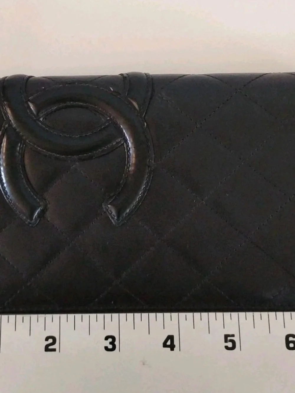 CHANEL Black Quilted Lambskin Long Wallet with CC Emblem